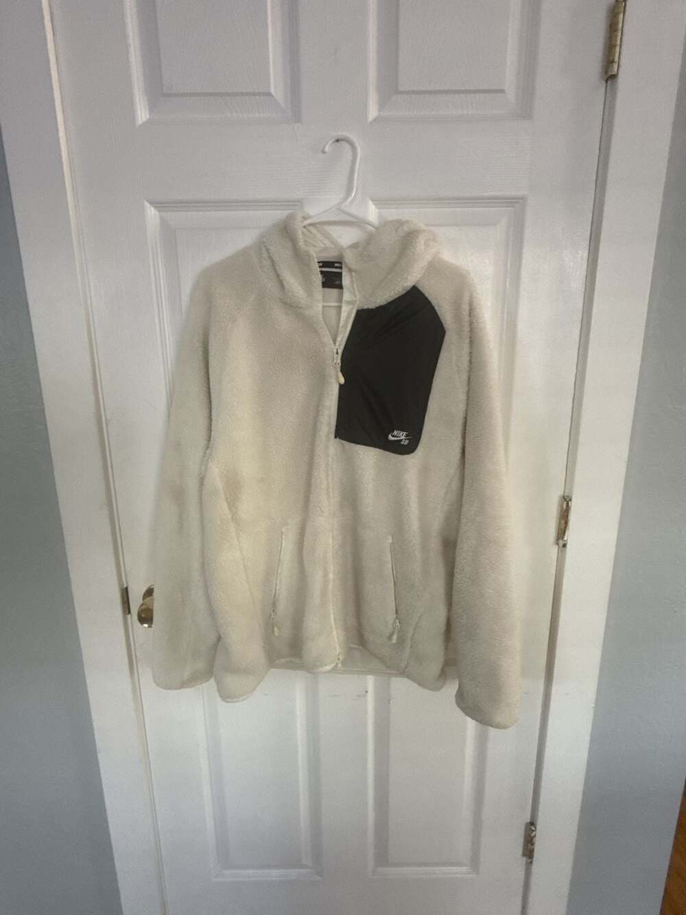 Nike SB Sherpa Fleece Full-Zip Hoodie Off-White